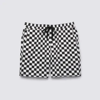 【VANS】官方旗艦 Range Relaxed 黑白棋盤格彈性鬆緊帶短褲