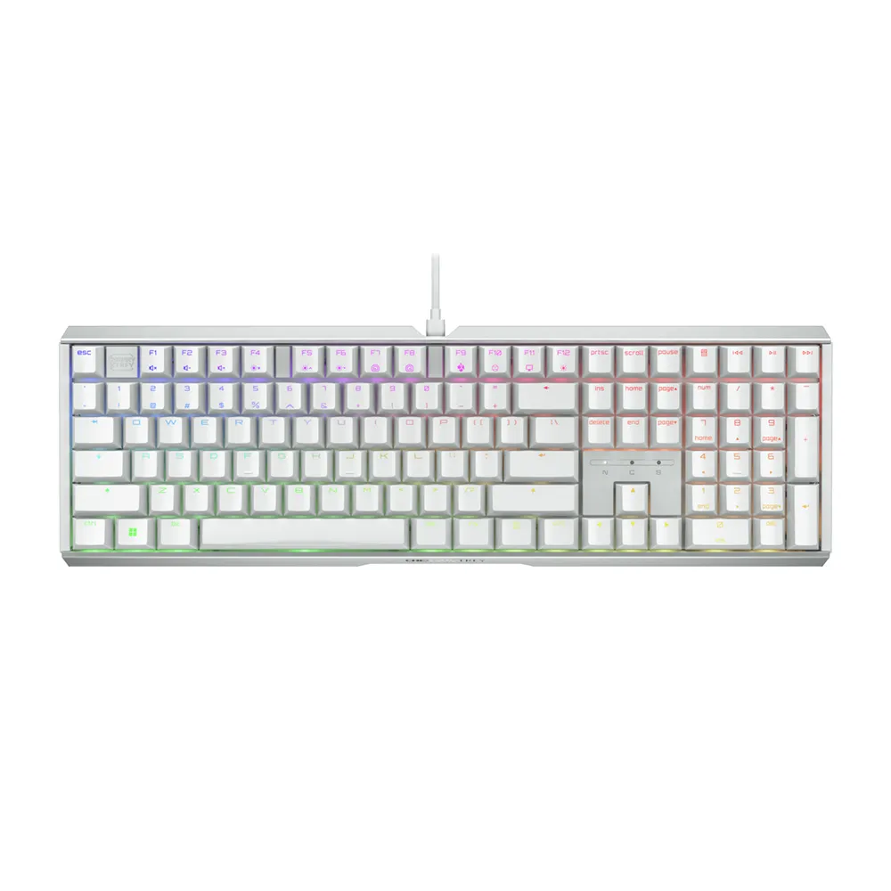【Cherry】Cherry MX Board 3.1S MX2A RGB 白正刻 茶軸(3.1S RGB 白 茶軸 二代軸 機械 鍵盤 電競)
