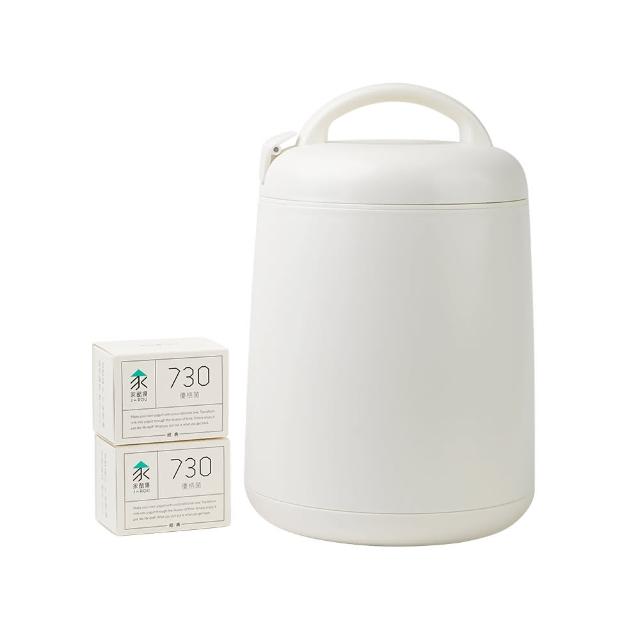 【jarou 家酪優】不插電優格機+730優格菌x2盒-共32包(DIY優格、發酵穩定、口感濃郁)