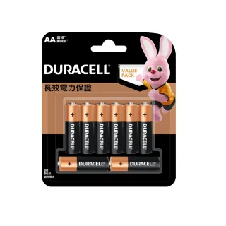【DURACELL】金頂 鹼性電池-3號AA(8入裝)