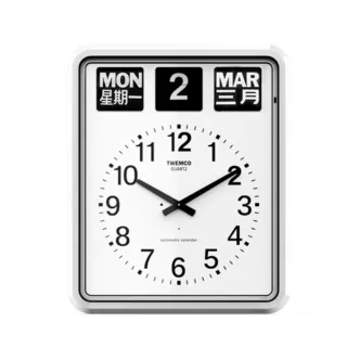 【TWEMCO】BQ-20 翻頁鐘 時鐘 中文 英文萬年曆 壁掛