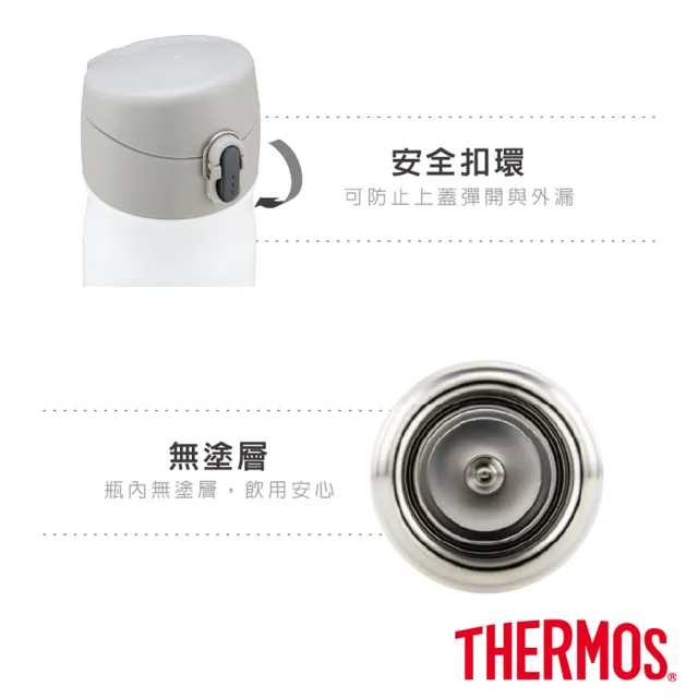 【THERMOS 膳魔師】買1送1_不鏽鋼彈蓋保溫瓶500ml+大口徑燜燒罐500ml(JEWC-501+JBN-501)