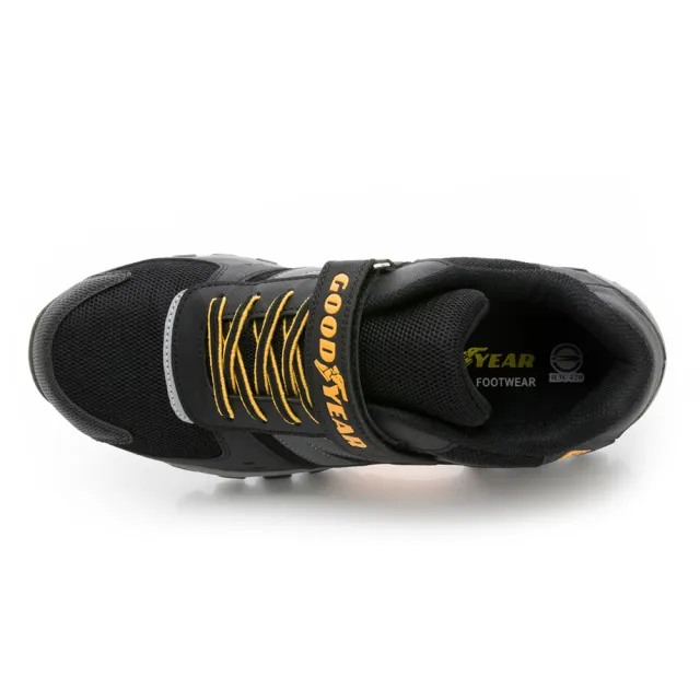 【GOODYEAR 固特異】黑曜石-認證防護鞋/工作鞋 男鞋 抗靜電 防穿刺 黑色(GAMX43930)