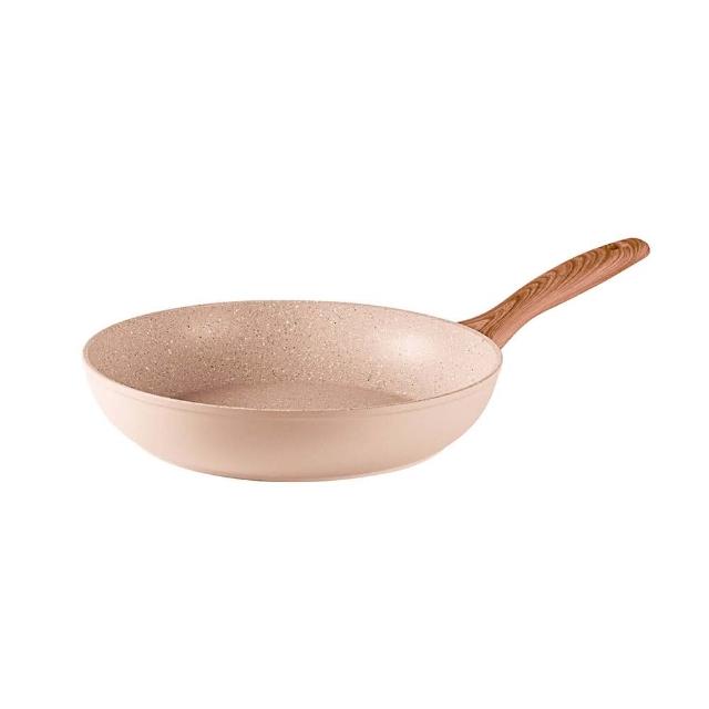 【IUSE】義大利 Sambonet RockNRose 平底鍋/玫瑰粉/28cm(義大利製/不沾鍋/鍋具/平底鍋)