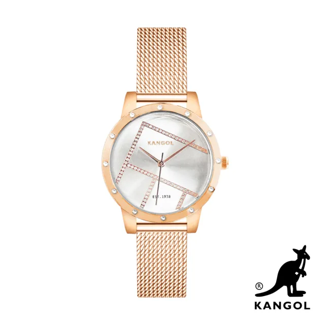 【KANGOL】下單登記贈100MO幣│英國袋鼠 最新優雅晶鑽錶/手錶/腕錶(多款任選)