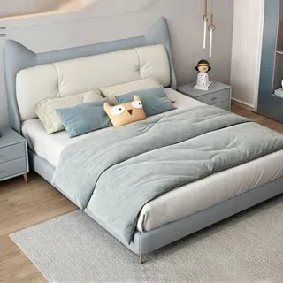 【Taoshop 淘家舖】可愛北歐風兒童親子床 - QY-ETC005 仿真皮(216*162*122cm 不含床墊)