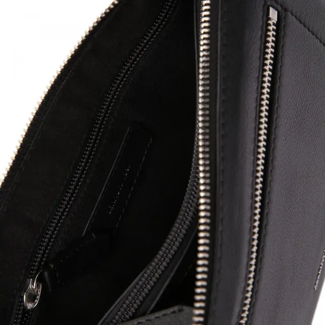 【Cerruti 1881】義大利原裝進口 頂級小牛皮手拿包(黑色 CEMA03536M)