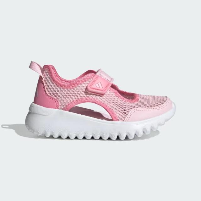 【adidas 愛迪達】涼鞋 童鞋 中童 兒童 運動 魔鬼氈 SUMMERFLEX C 粉 IH8734