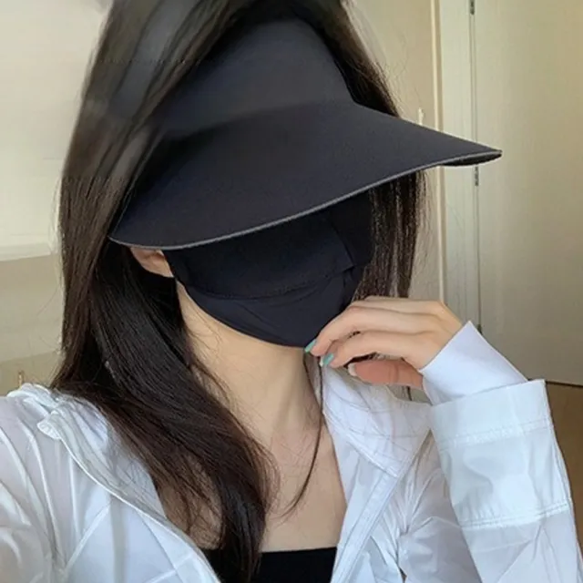 【LEESA】冰絲無痕\小臉神器\防曬帽\帽子\遮陽帽\空頂帽\女帽\女生帽子\太陽帽\防紫外線\韓國帽
