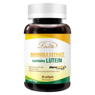 【LOVITA愛維他】美國專利FloraGLO游離型金盞花葉黃素20mg全素膠囊(30顆)