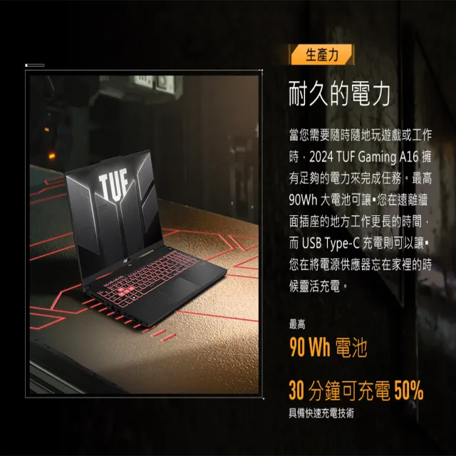 【ASUS】電競滑鼠組★16吋 R5 GeForce RTX 4050電競筆電(FA607NU-0043A7535HS/R5-7535HS/16G/512G/W11)