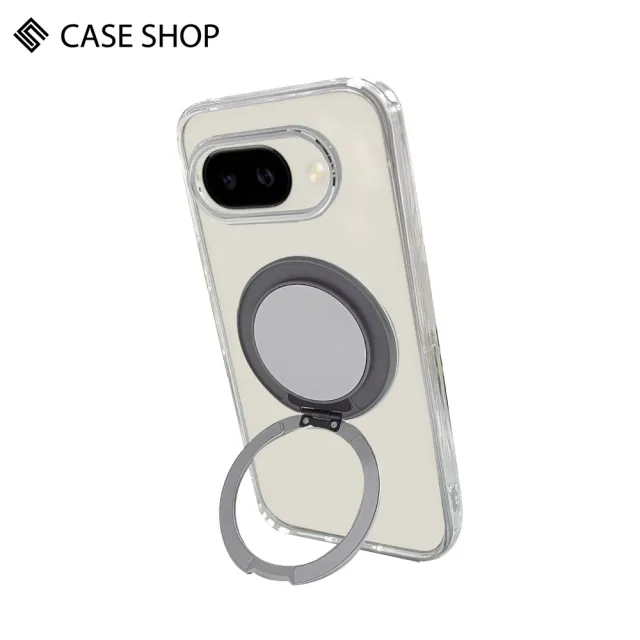 【CASE SHOP】Google Pixel 9a 360度磁吸站立保護殼-透明(360度可調整式支架 一秒輕鬆追劇)