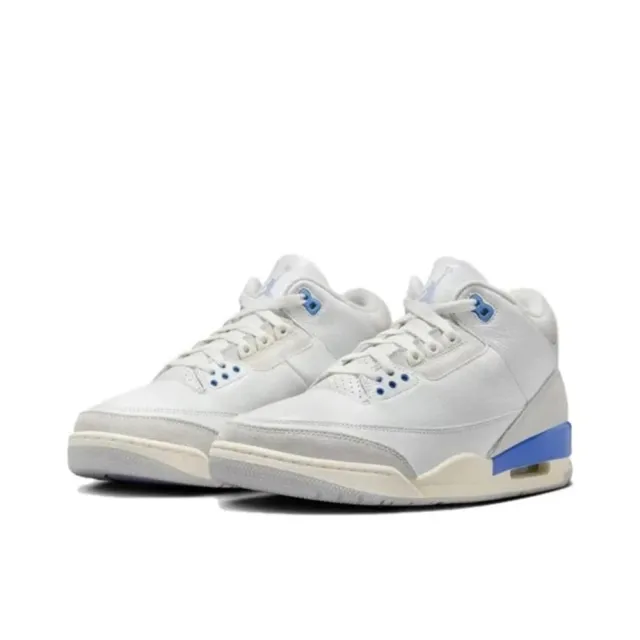 【NIKE 耐吉】AIR JORDAN 3 RETRO LUCKY SHORTS 白灰藍(CT8532-101)