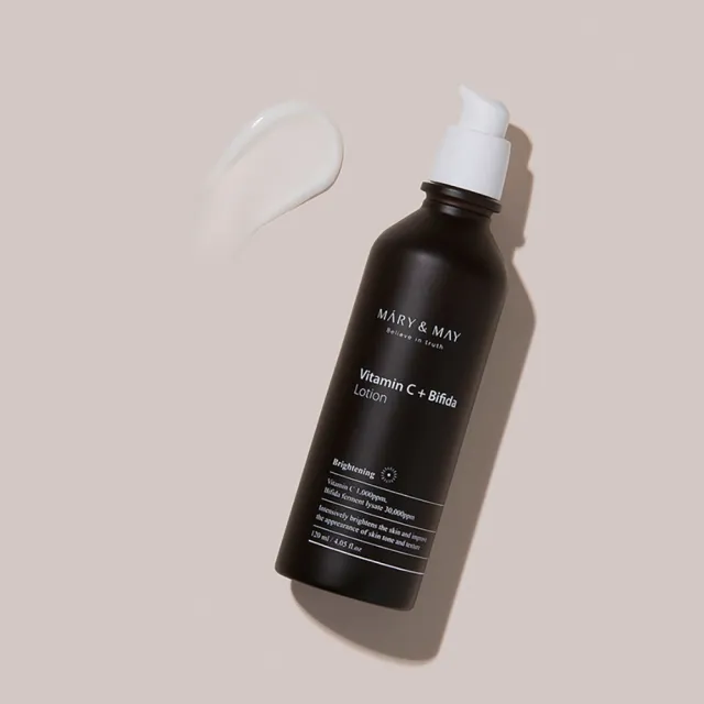 【MARY&MAY】活顏C二裂酵母保濕乳液120ml(維他命C提亮膚色 找回肌膚活力)