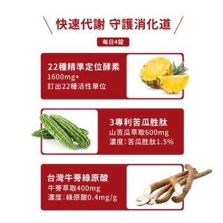 【營養師輕食】國民速酵錠3盒組(一盒60顆 消化酵素 分解澱粉油脂 苦瓜胜肽 酵母鉻)
