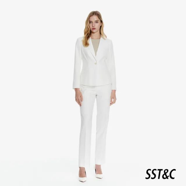 【SST&C】女裝 可機洗_白色修身版西裝外套01012502006(換季65折)