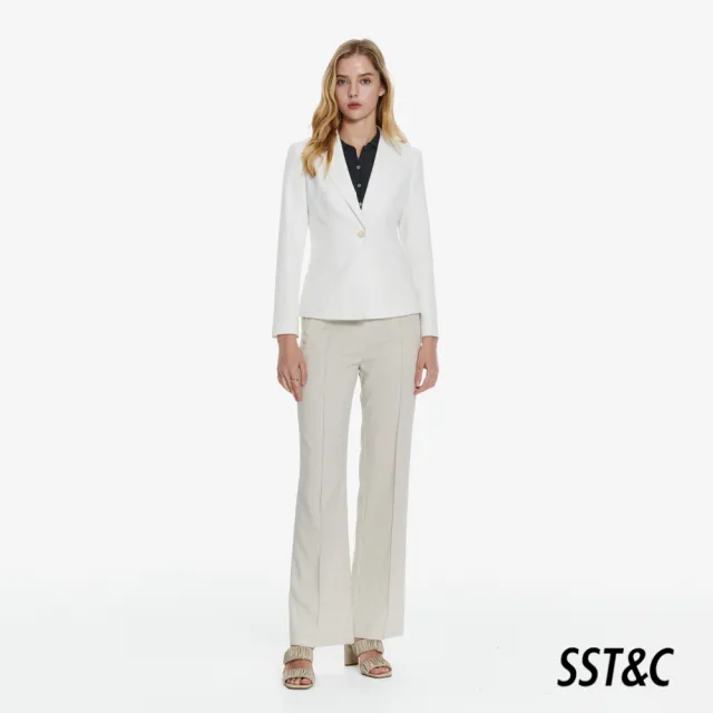 【SST&C】女裝 可機洗_白色修身版西裝外套01012502006(換季65折)
