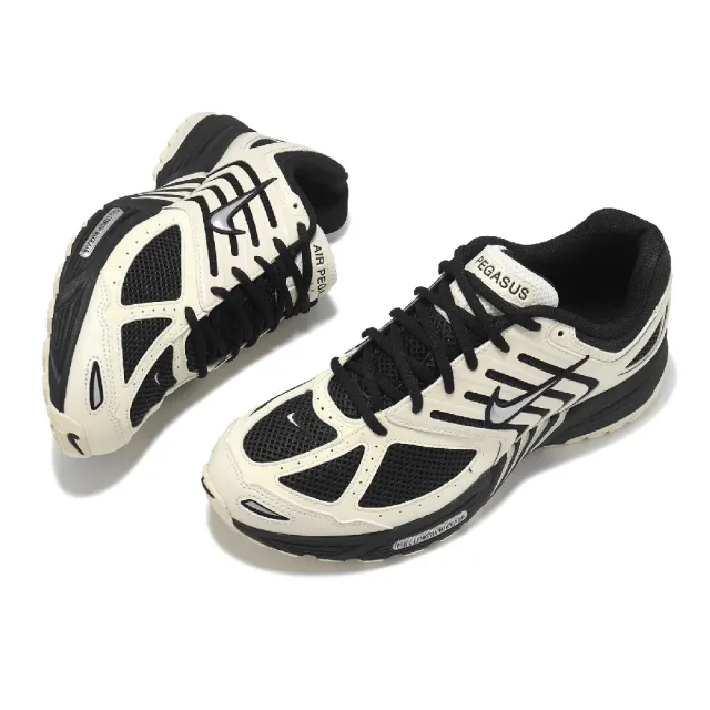 【NIKE 耐吉】休閒鞋 Air Pegasus 2005 男鞋 米白 椰奶 黑 復古 氣墊 運動鞋(HQ5403-102)