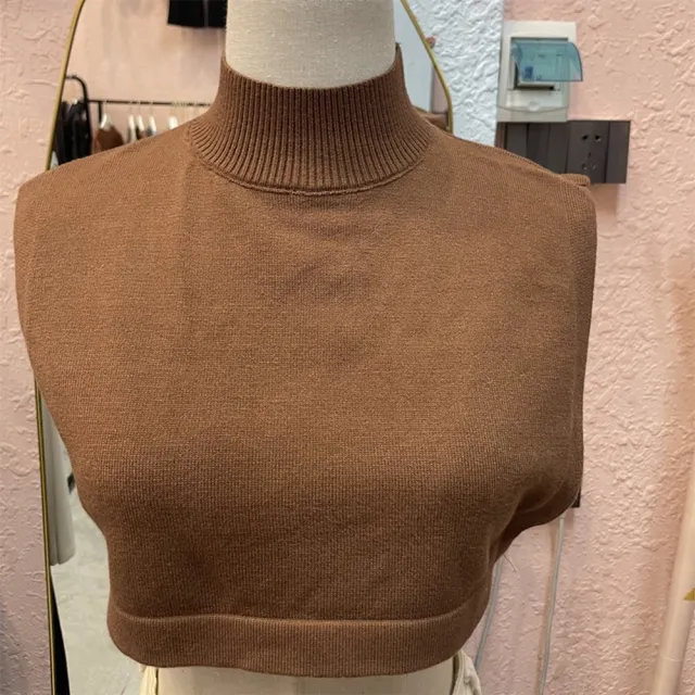 【米蘭精品】現貨+預購 假領子襯衫領片(秋冬針織保暖半高領女裝配件4色74ko10)