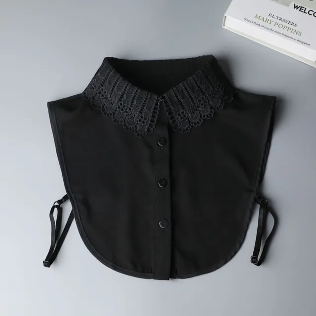 【米蘭精品】現貨+預購 假領子襯衫領片(純色鏤空蕾絲花領女裝配件4款74ko77)