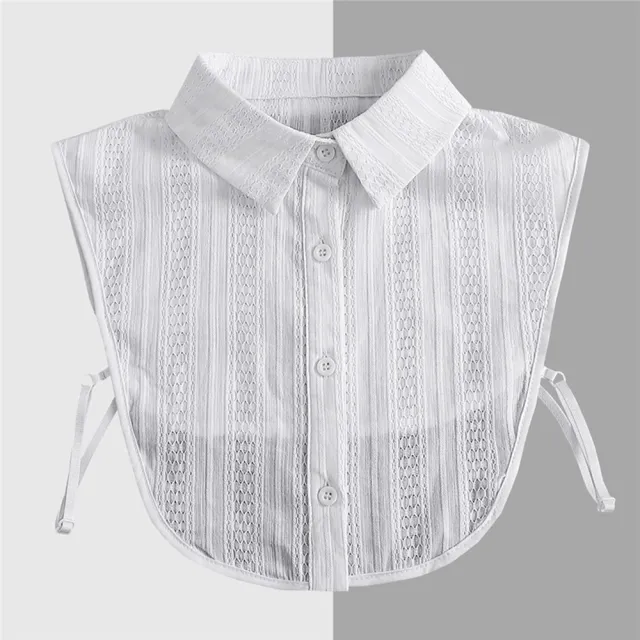 【米蘭精品】現貨+預購 假領子襯衫領片(棉質提花純色百搭女裝配件6款74ko74)