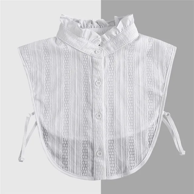 【米蘭精品】現貨+預購 假領子襯衫領片(棉質提花純色百搭女裝配件6款74ko74)
