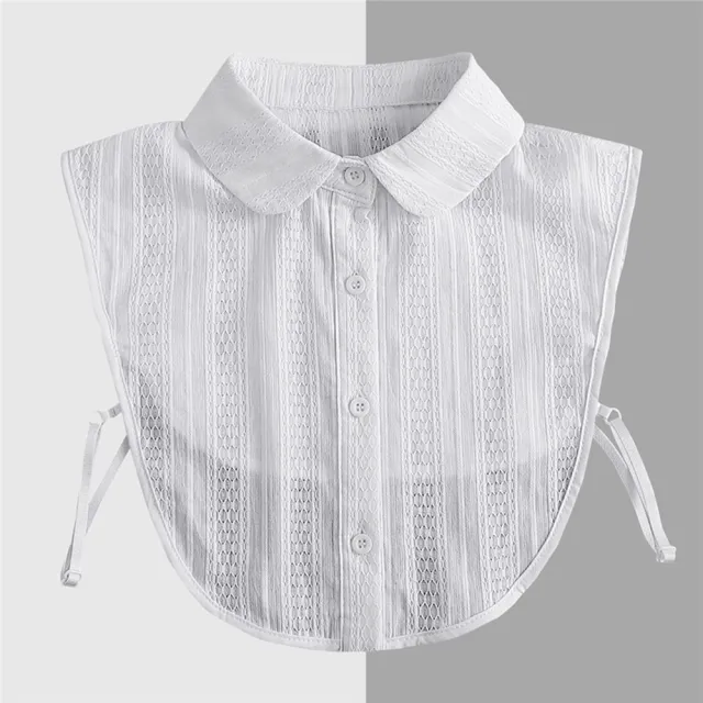 【米蘭精品】現貨+預購 假領子襯衫領片(棉質提花純色百搭女裝配件6款74ko74)