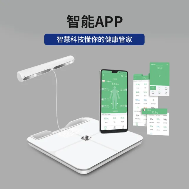 【米覓mimax】mimax 八電極體脂秤(藍芽連接 體重計 體脂計 29項人體成分 智能APP)