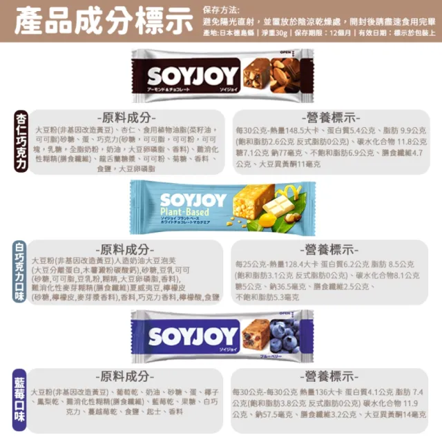【同闆購物】SOYJOY 大豆營養棒(營養棒/運動食品/大豆棒/營養高糧餅乾)