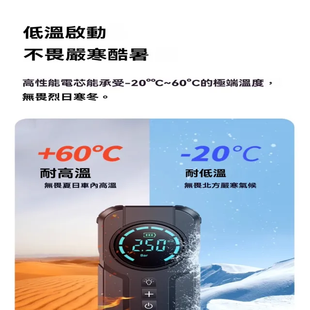 【星優】汽車應急啟動電源充氣泵一體機12V電瓶 預售12工作天(電源充氣一體 12V電瓶應急打火電源)