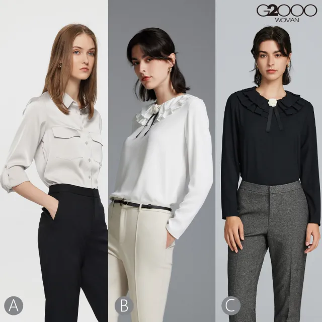 【G2000】女款 出清品 綁帶/領結設計休閒上衣(9款可選)