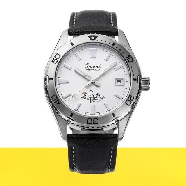 【ORIENT 東方錶】七十五週年Peanuts聯名限量snoopy機械錶 旋轉框圈 39.9 mm(RA-AC0Q08S)