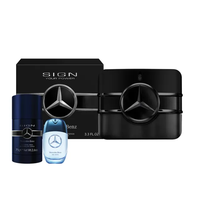 【Mercedes-Benz 賓士】曜黑星芒男性淡香精100ml(贈隨機體香膏75g+小香.專櫃公司貨)