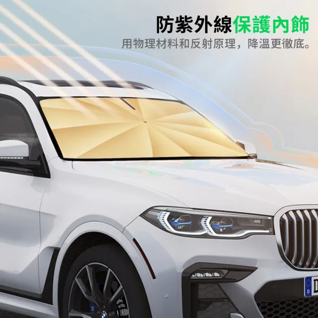 【Allan】Allan 鈦金汽車防曬遮陽傘 車用擋風玻璃遮光傘 抗UV遮陽板 汽車隔熱降溫防曬板 UPF50+遮陽簾