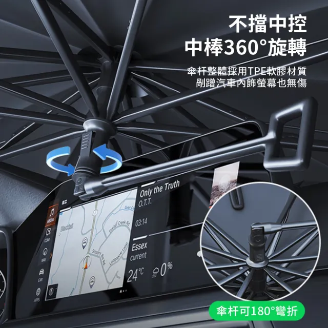 【Allan】Allan 鈦金汽車防曬遮陽傘 車用擋風玻璃遮光傘 抗UV遮陽板 汽車隔熱降溫防曬板 UPF50+遮陽簾