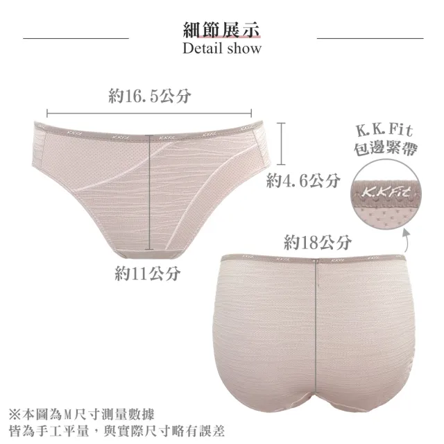【Swear 思薇爾】K.K.Fit系列M-XXL涼感舒適透氣低腰三角女內褲(雅荷膚)