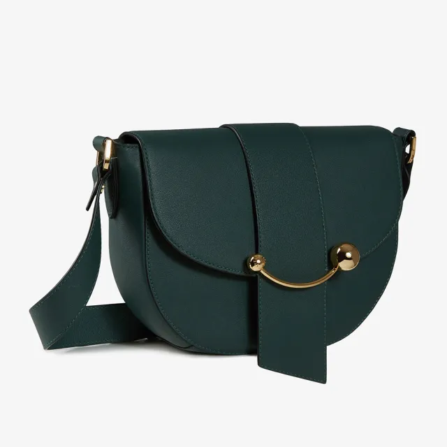 【STRATHBERRY】Crescent Satchel 輕巧微笑斜背包(墨綠色)