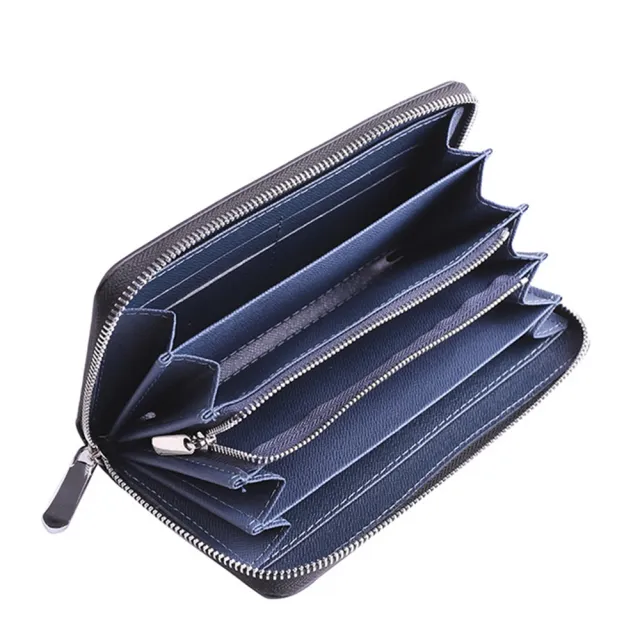 【MoonDy】錢包 皮包 長夾 皮夾 錢包女 錢包男 手機錢包 碳纖維長夾 男士錢包 拉鏈長夾 男
