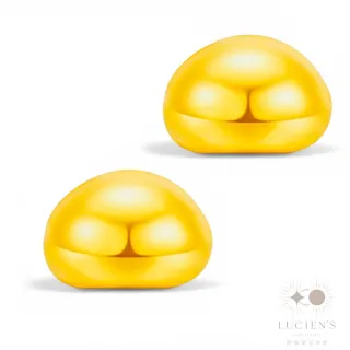 【路森金飾】黃金金豆1公克2入組(金重:0.53錢+-0.03錢附加許願瓶)