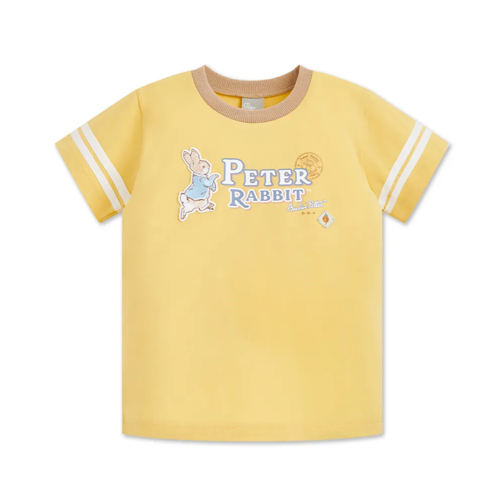 【奇哥】比得兔 男童裝 森林比得休閒T恤/短袖上衣-吸濕排汗+抗UV(6-8歲 防曬)