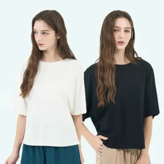 【GIORDANO 佐丹奴】女裝 落肩短袖上衣(多色任選)