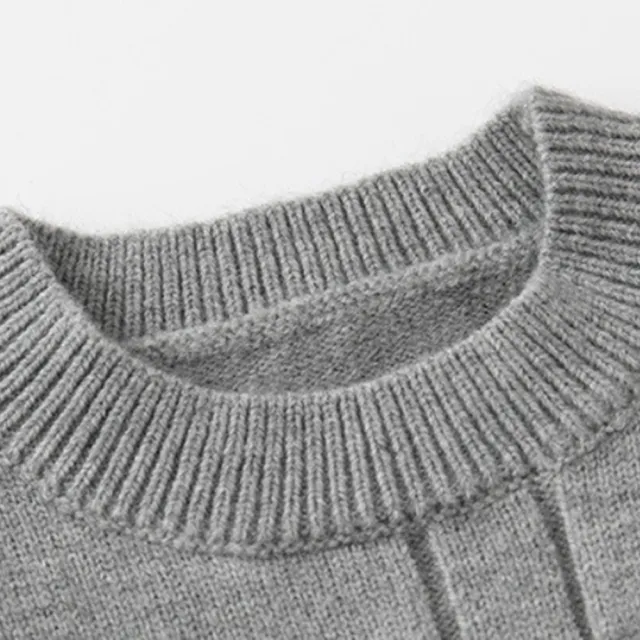 【橘魔法】雙線坑條磨毛針織毛衣(針織衫 長袖上衣 線衫 男童 兒童 童裝)