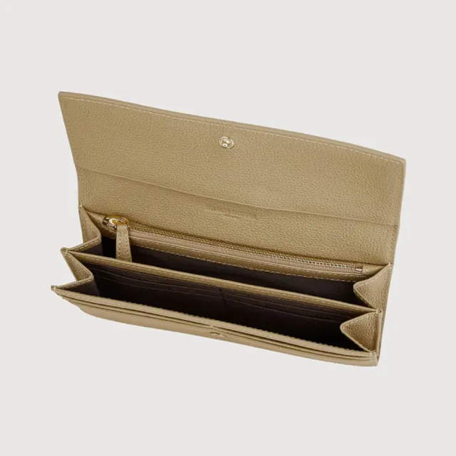 【BRAUN BUFFEL 德國小金牛】維那斯-C 12卡兩折長夾-淺棕色(BF868-621-CR) 錢包送禮推薦
