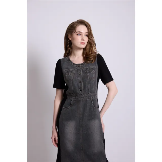 【SuperWands】獨家顯瘦修身丹寧連衣裙