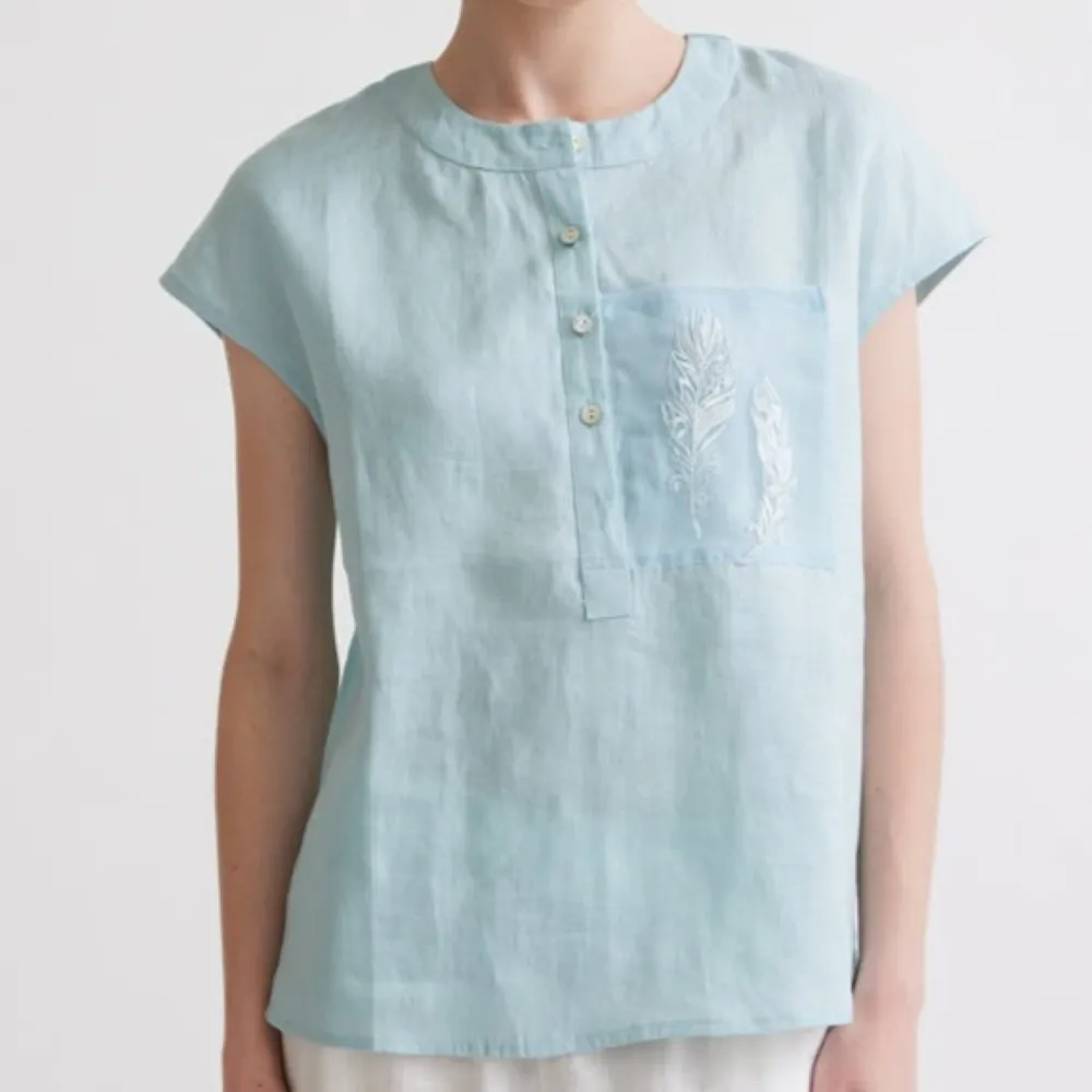 【SuperWands】沁涼雅致刺繡美型上衣