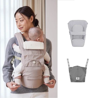 【hugpapa】DIAL-FIT PRO 韓國嬰兒透氣減壓背帶 新生兒腰凳背巾/揹巾(新生兒墊超值組)