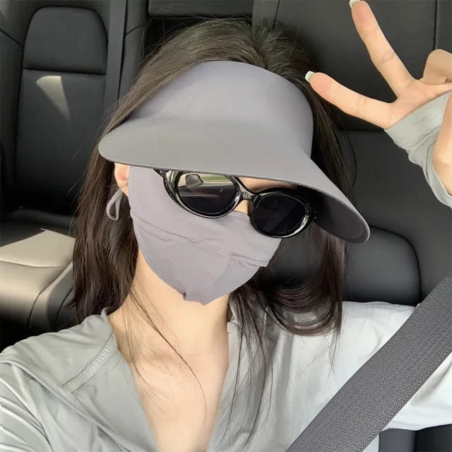 【KT DADA】防紫外線 冰絲無痕 帽子 防曬帽 遮陽帽 空頂帽 小臉神器 女帽 女生帽子 太陽帽 韓國