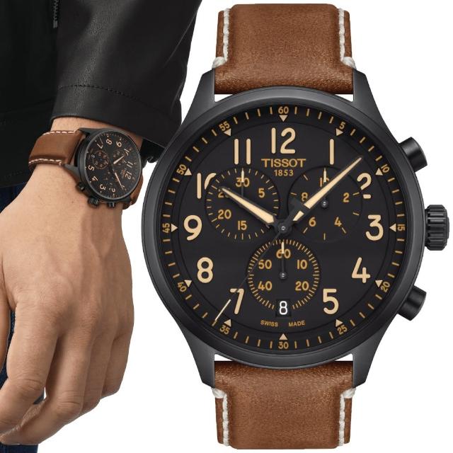 【TISSOT 天梭】CHRONO XL 韻馳系列 三眼計時腕錶 錶 手錶 送禮 (T1166173605203)