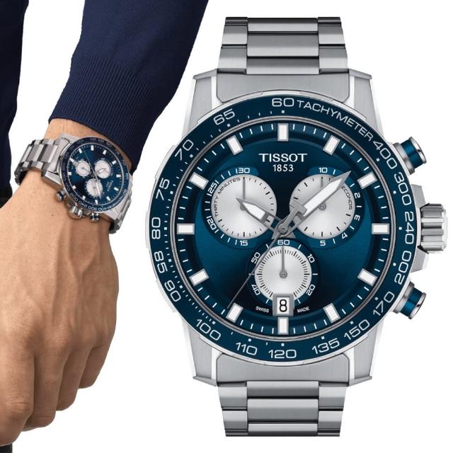 【TISSOT 天梭】SUPERSPORT CHRONO 三眼計時腕錶 錶 手錶 送禮 (T1256171104100)