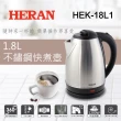 【【官方直營】HERAN 禾聯】1.8L 304不鏽鋼快煮壺(租屋上班族/電熱水茶壺 HEK—18L1)